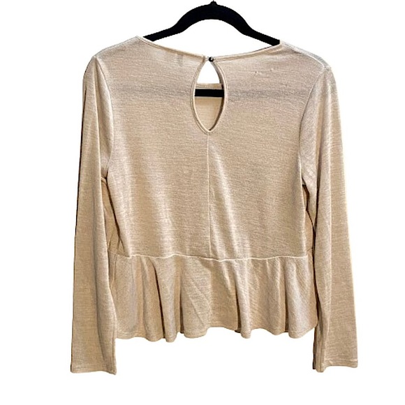 LC Lauren Conrad Embroidered Floral Peplum Top - Picture 2 of 4